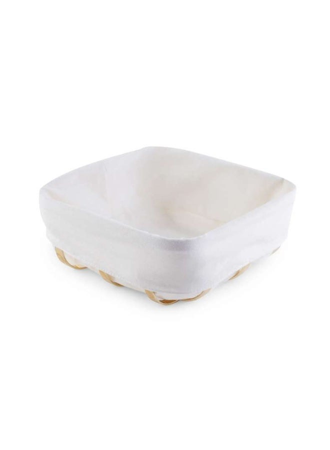 Pan Home سلة خبز معدنية إيدون 22x22x8.5 سم - بيضاء - Image 3