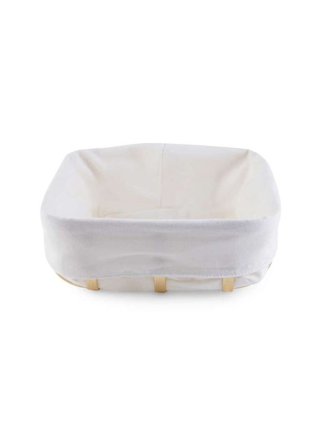 Pan Home سلة خبز معدنية إيدون 22x22x8.5 سم - بيضاء - Image 2
