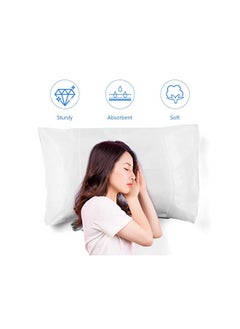 KASTWAVE 20 Pieces Disposable Pillow Cases, 32 x 20 Inches White Pillowfor Hotels Single Use Pillowcase, Disposable Home Bedding Supplies  - Image 3