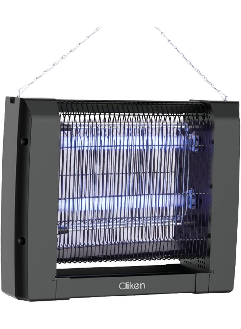 Clikon CK4237 12W Electric Insect Killer, UV-A Lamps with 360° Coverage, 320 Sq. Mtr. Area, Fire-Resistant ABS Body, and Detachable Tray