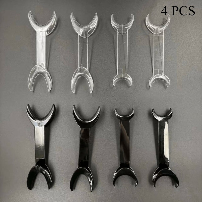 Black T Shape Mouth Opener 2 Heads 4pcs Orthodontic Dentistry Tool Small Large - Image 4