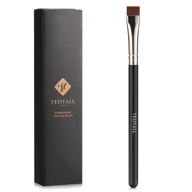TEOYALL Thin Flat Eyeliner Brush Precise Eyebrow Definer Brush Concealer Brush for Cover Blemishes Multifunctional Flat Brush