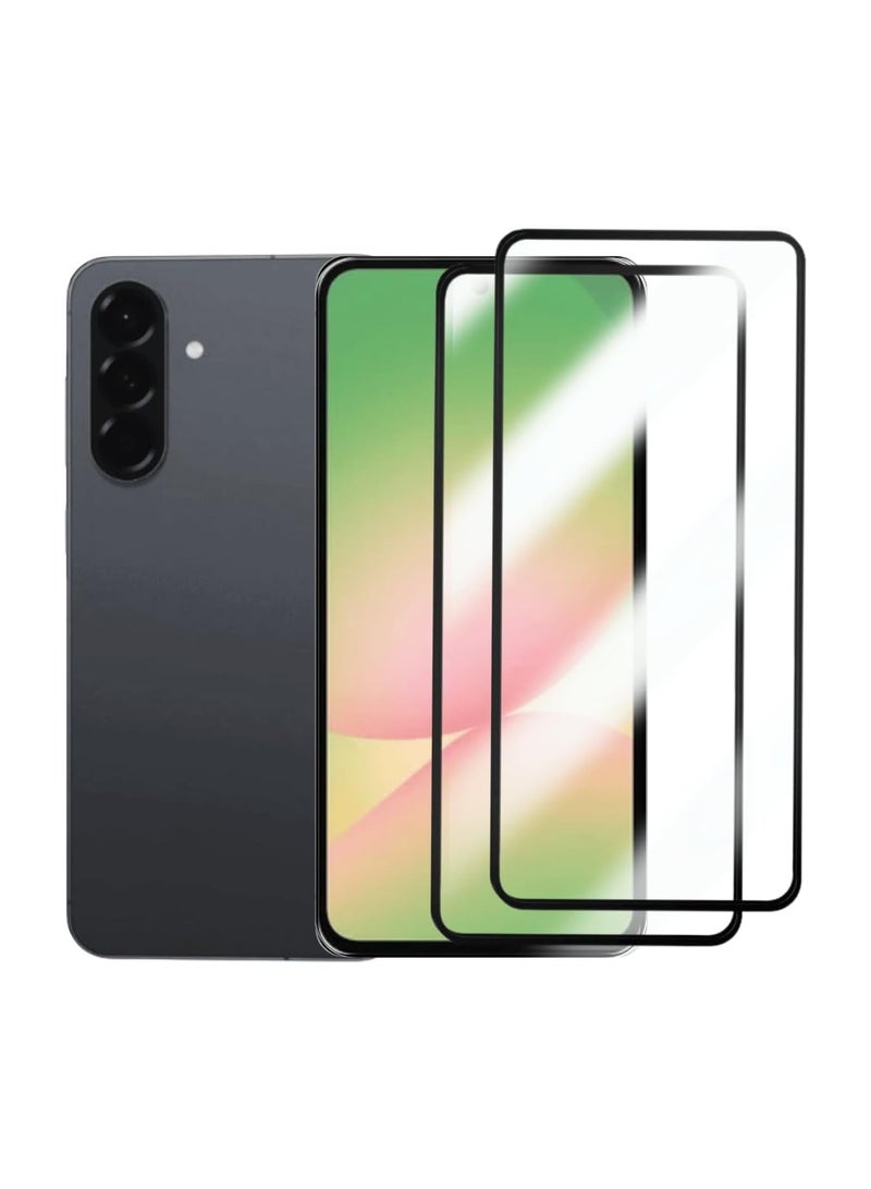 واقي شاشة زجاجي بإطار أسود لهاتف Samsung Galaxy A36 - A56 - S24 FE - Image 1