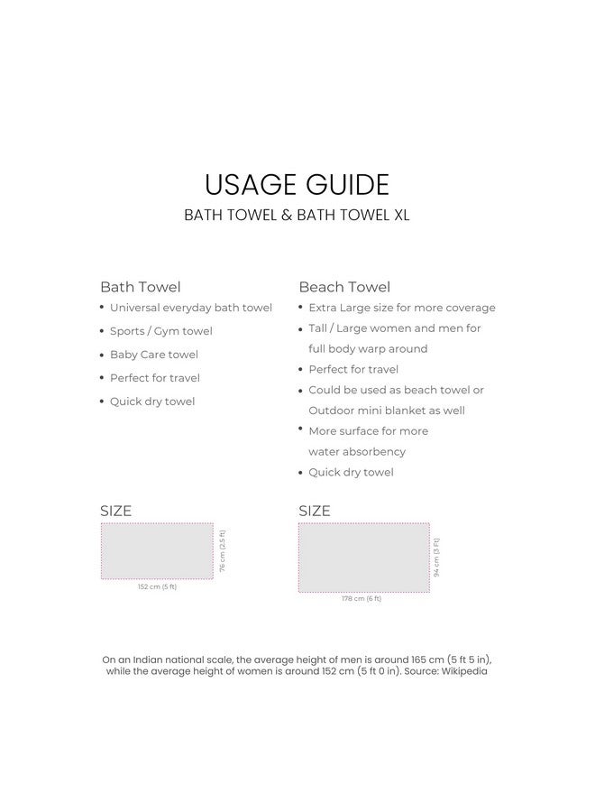 HABER Extra Large 100% Cotton Bath Towel, Size 94 X 178 cm, Quick Absorption and Faster Drying Towel - Ideal for Bath, Beach, Travel, Pool, Yoga (Pack of 1, XL Size, Blue) - Image 5