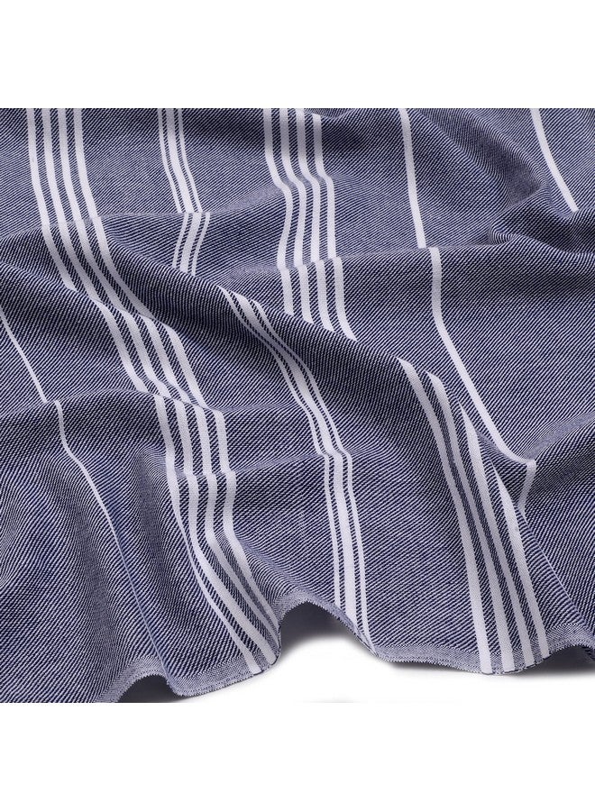 HABER Extra Large 100% Cotton Bath Towel, Size 94 X 178 cm, Quick Absorption and Faster Drying Towel - Ideal for Bath, Beach, Travel, Pool, Yoga (Pack of 1, XL Size, Blue) - Image 3