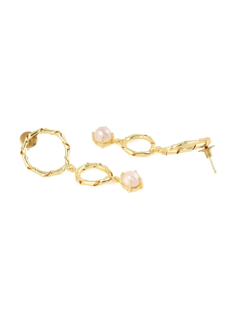 Priyaasi Beaded Contemporary Drop Earrings