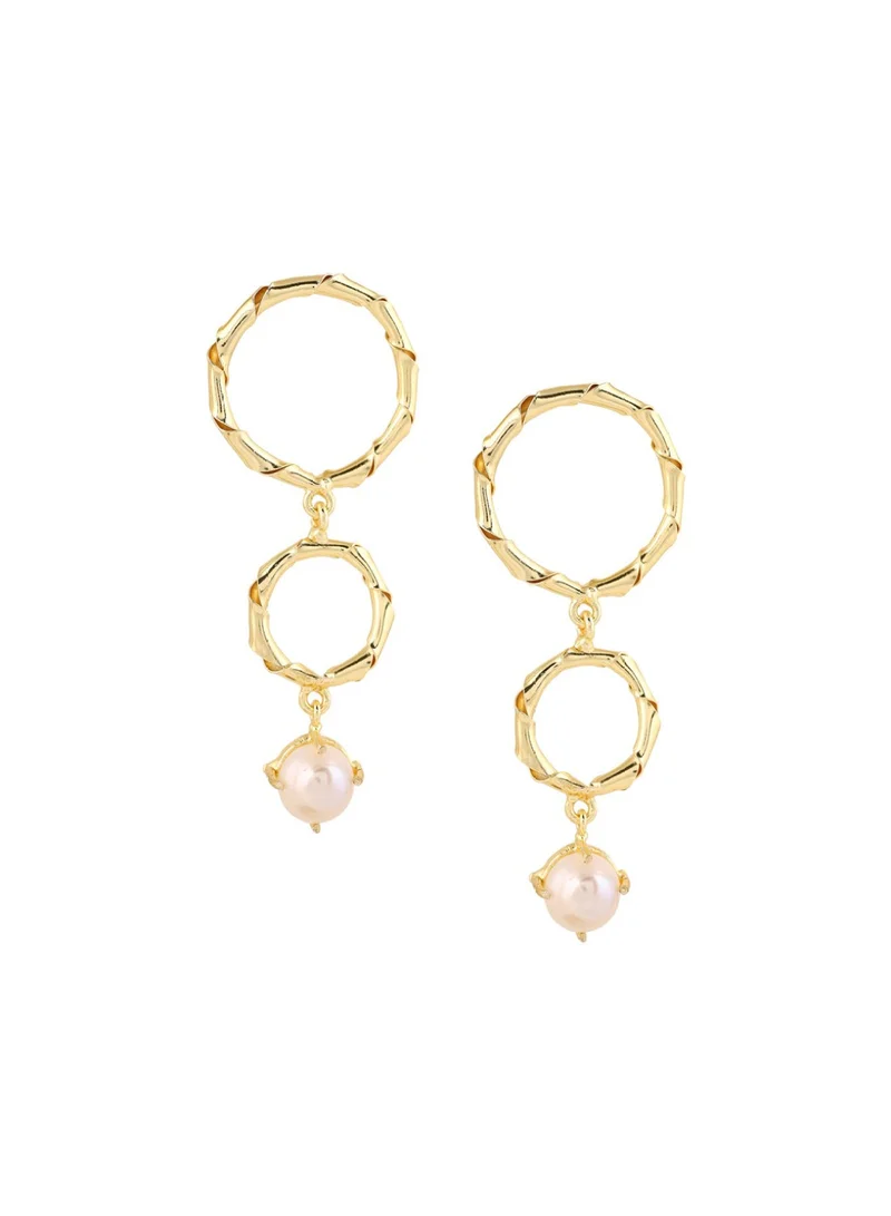 Priyaasi Beaded Contemporary Drop Earrings