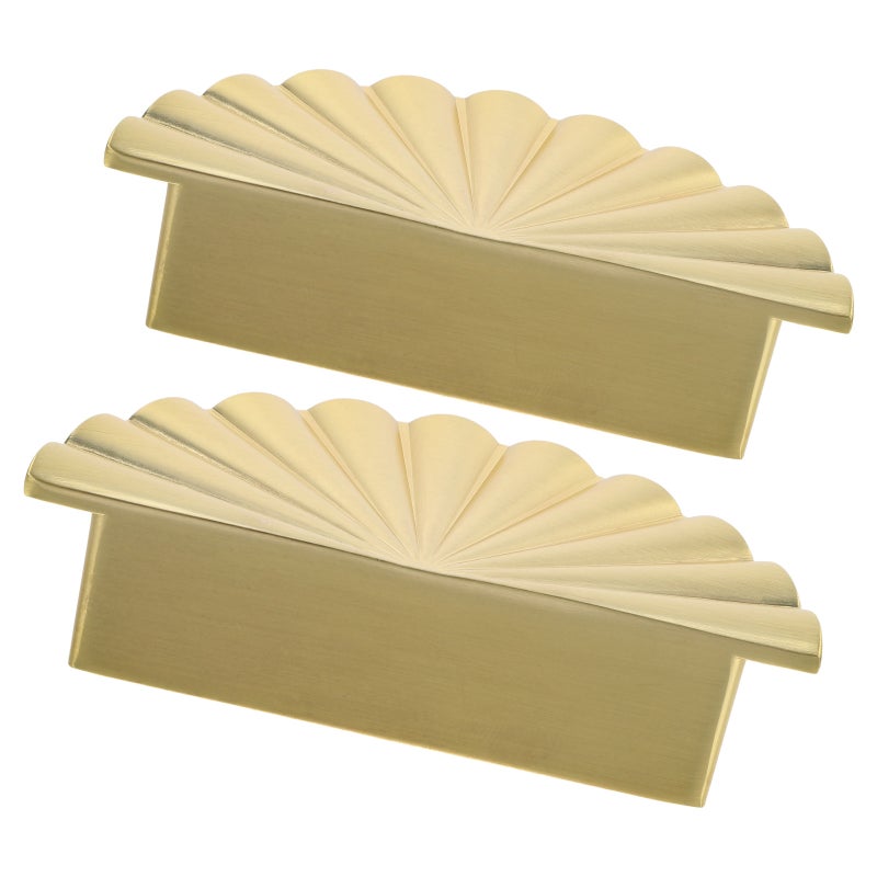 2pcs Semi-Circle Antique Golden Handles For Cabinet Closet And Shoe Cabinet Doors Vintage Pulls Dresser Drawers Handles Replacement - Image 5