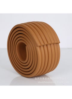 Arabest W-shaped thickened and widened child protection strip 2 meters multi-use anti-collision protection strip to send 1.5cm wide glue Dark Wood 