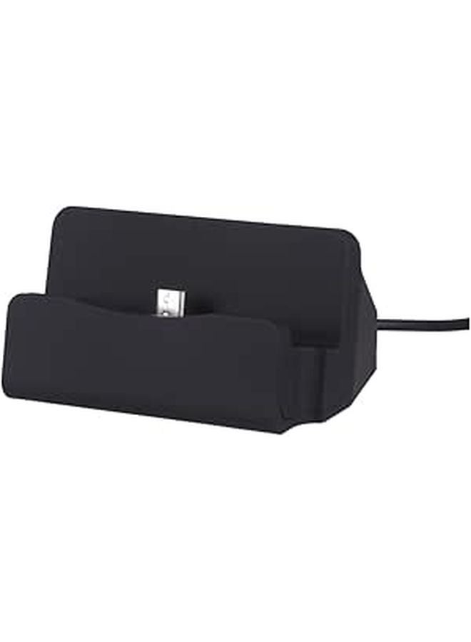 Black Desktop Charging Dock Stand With Built In USB Cable Fast Charging Station For Mobile Phones - Image 1