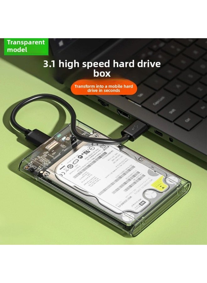 Generic Mobile Hard Disk Box 2.5 Inch Usb3.1 Notebook Typec Mechanical Sata Solid State External Ssd Hard Drive-Capacity:2.5inch Hard Drive Box [pull Push-pull Style]-Interface:Usb2.0 [standard Transmission]  - Image 1