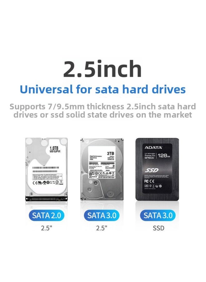 Generic Mobile Hard Disk Box 2.5 Inch Usb3.1 Notebook Typec Mechanical Sata Solid State External Ssd Hard Drive-Capacity:2.5inch Hard Drive Box [pull Push-pull Style]-Interface:Usb2.0 [standard Transmission]  - Image 4