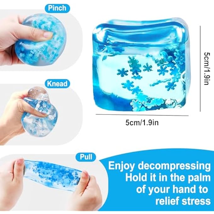 rytopt Stress Balls for Kids and Adults, Stress Cube Fidget Toys, Sensory Toys, Enhanced Grip Strength Squeeze Toys, Square Shape Stress Cube Stress Relief Toys for Kids - Image 2