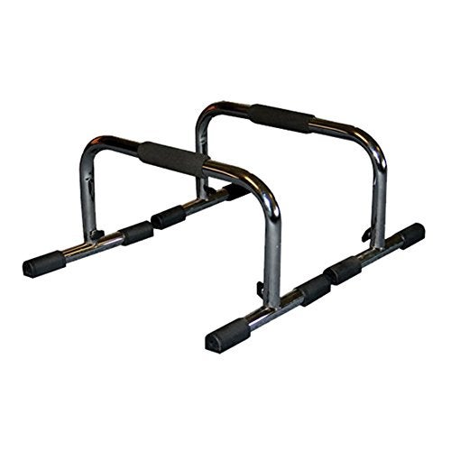 JFIT جيفيت بار دفع 9 بوصة برو - معدات لياقة بدنية معدنية متينة مصنوعة في تايوان - مقابض مبطنة لقبضة آمنة، أقدام غير قابلة للانزلاق، بار مرتفع لتحسين تمارين الدفع - Image 4