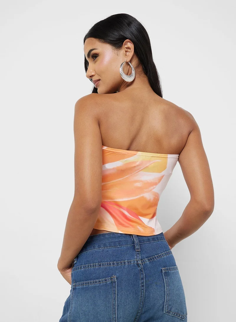 Ginger Bandeau Floral Print Top