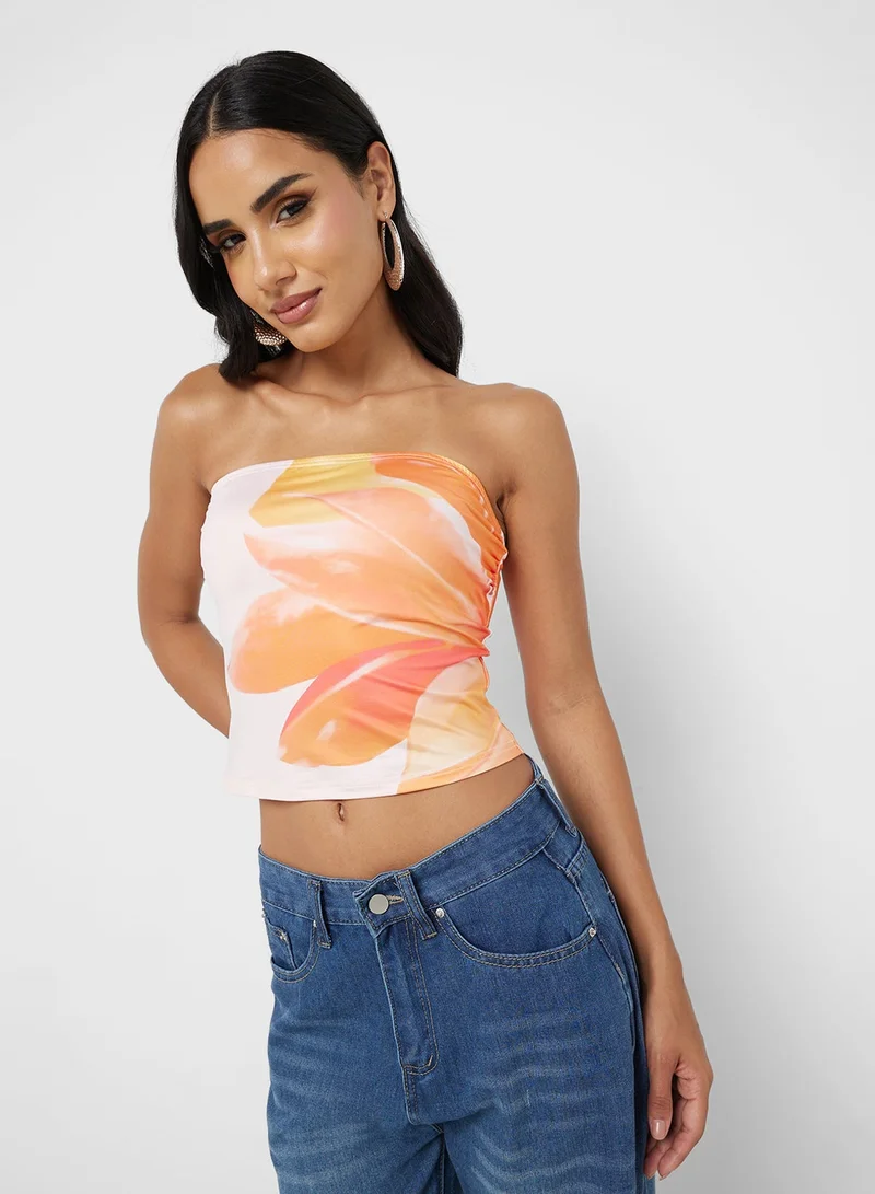 Ginger Bandeau Floral Print Top