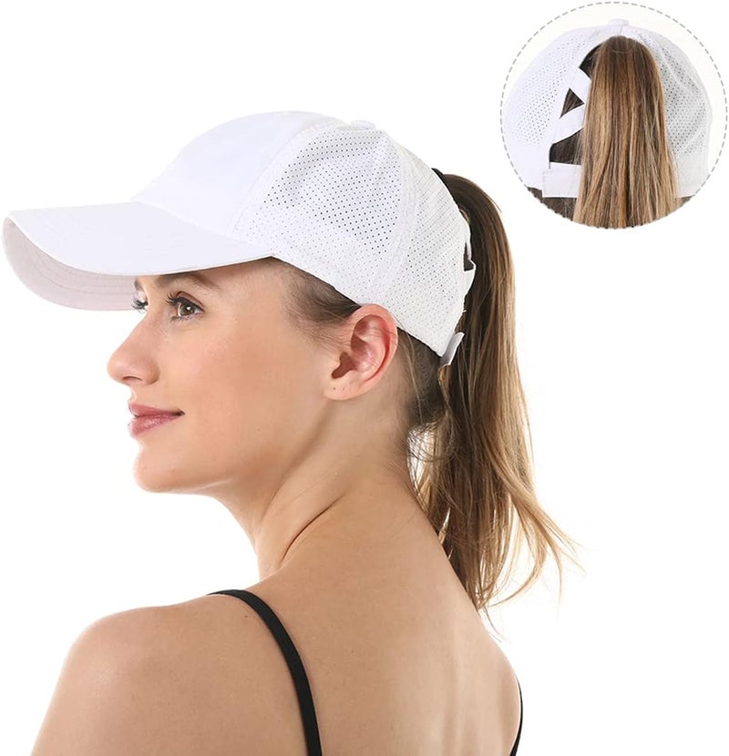 Bucaum Cross Hat Womens Baseball Cap -Cross Ponytail Hat Baseball Cap - Image 2