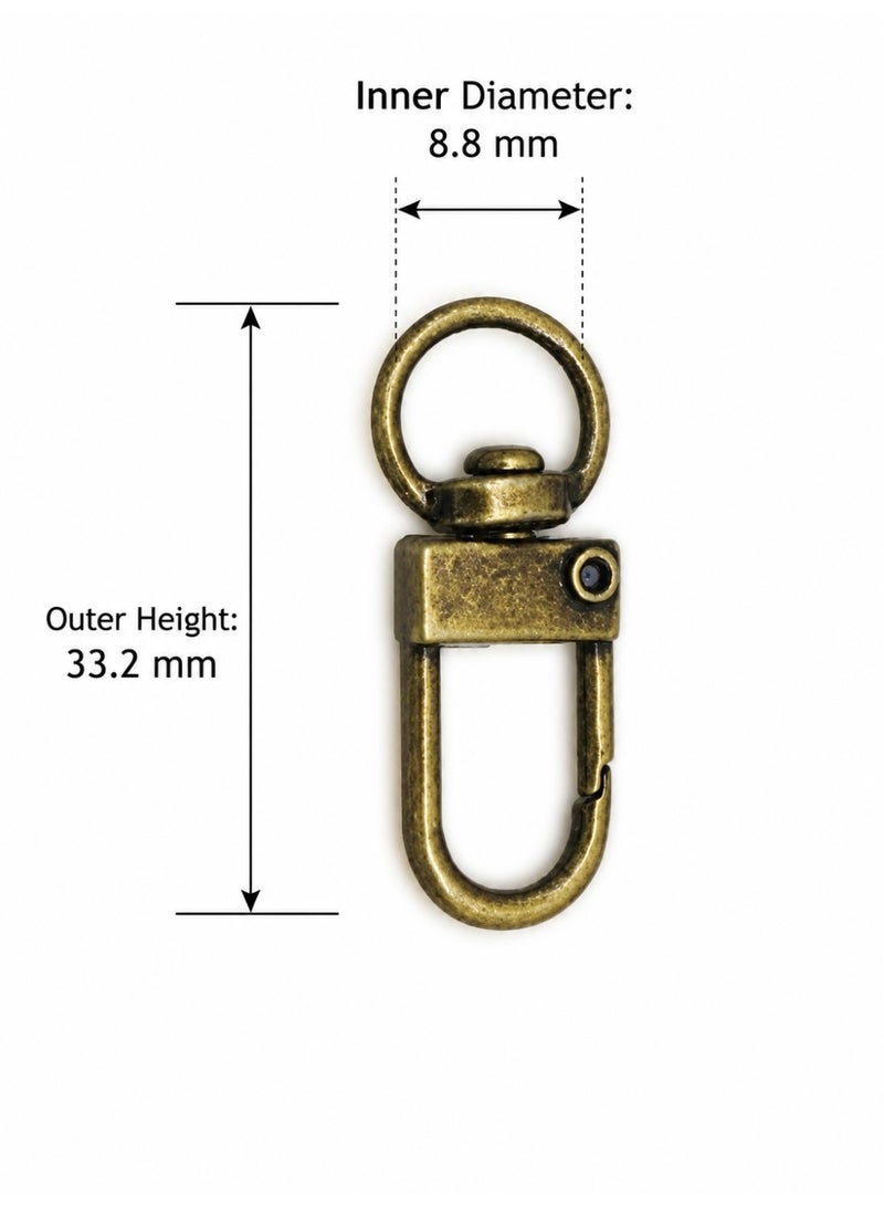2PCS Copper Swivel Snap Hooks for Bags Keychains and DIY Straps - Image 4
