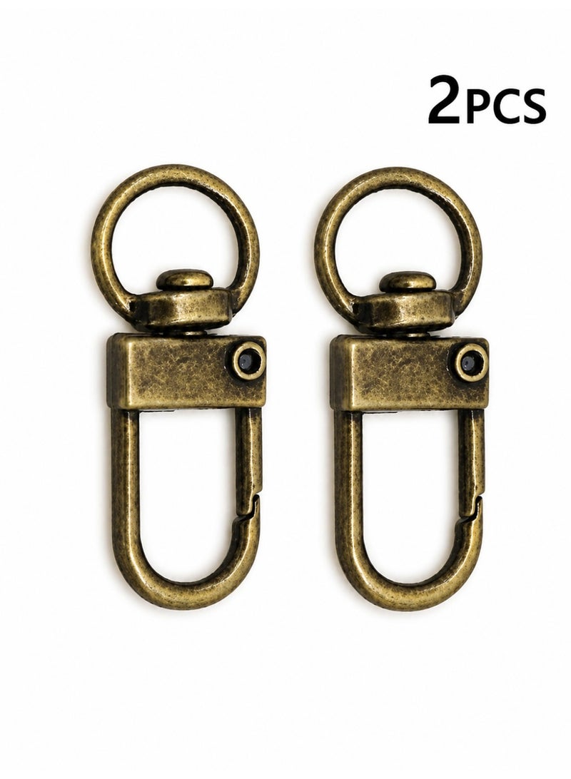 2PCS Copper Swivel Snap Hooks for Bags Keychains and DIY Straps - Image 1