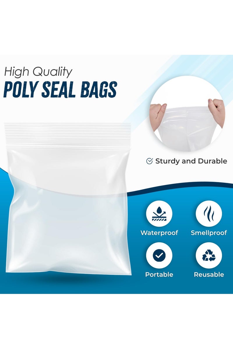 Hoasis 100 Grip Seal Freezer Bags , Strong Resealable and Reusable Clear Plastic Zip Lock Bags, Used for Food Storage, Jewellery, Medicine (9 x 12 cm) - Image 3