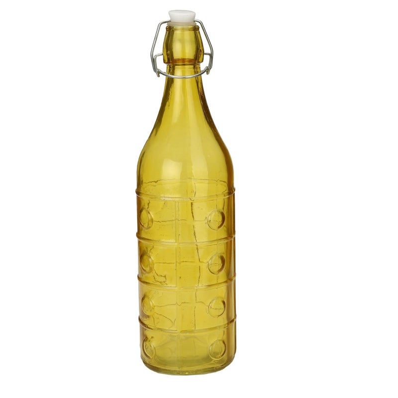 Somil Glass and Bottle Water Other Hot Cold Beverage Serving Set for Home Bar Restaurant 6 Glasses 1 Lt Bottle Yellow Transparent - Image 2