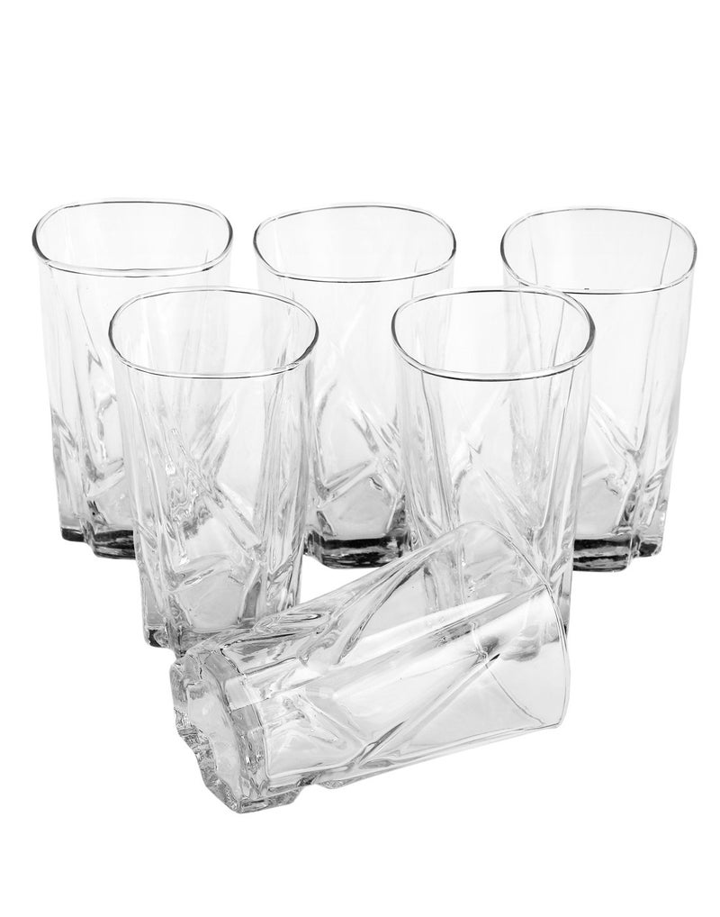 Somil Glass and Bottle Water Other Hot Cold Beverage Serving Set for Home Bar Restaurant 6 Glasses 1 Lt Bottle Yellow Transparent - Image 3