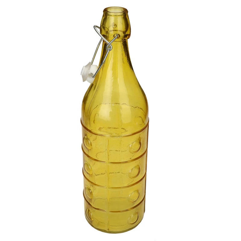 Somil Glass and Bottle Water Other Hot Cold Beverage Serving Set for Home Bar Restaurant 6 Glasses 1 Lt Bottle Yellow Transparent - Image 4