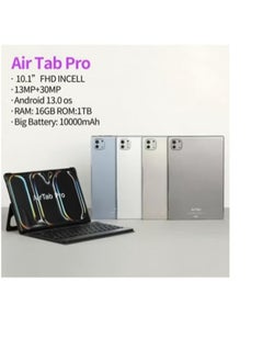 10.1 -Inch Smart Tablet AIRTAB PRO Android 13 Tablet With 1TB Storage and 16GB RAM Quad Core Wi-Fi LTE Dual Sim with Touch Pen and Keyboard - BLUE