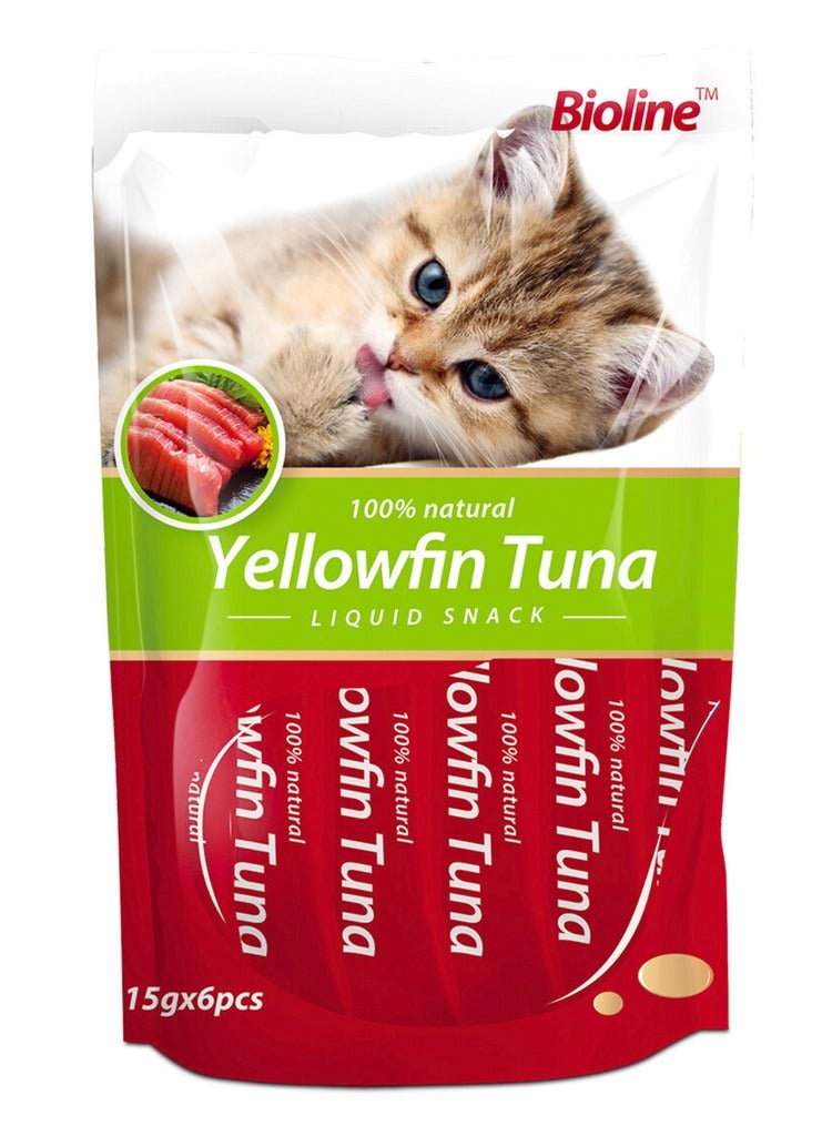 بايولاين مكافآت القطط من بيولاين - سمك التونة ذو الزعانف الصفراء [الوزن - 90 جرام]