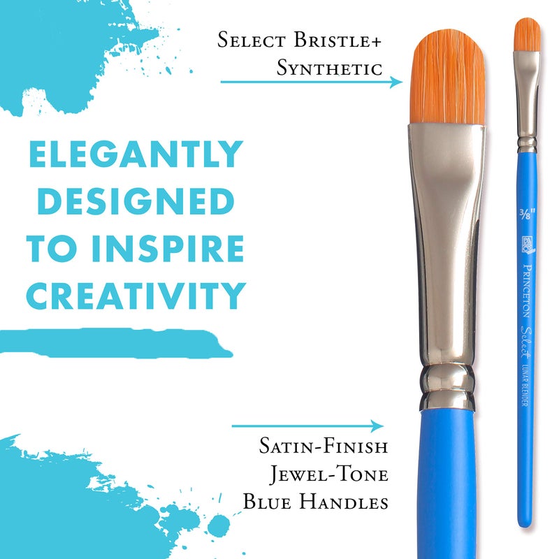 Princeton Select Artiste, Series 3750, Paint Brush for Acrylic, Watercolor and Oil, Lunar Blender, 3/8 Inch - Image 3