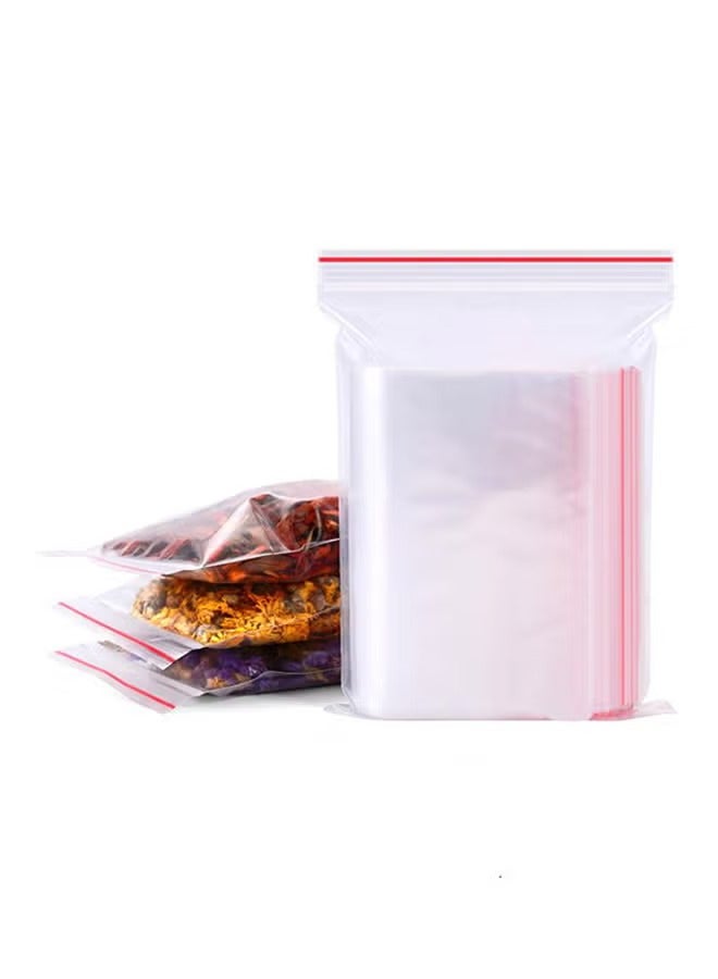 100 Resealable Clear Plastic Bags, Resealable Storage Bags, Food, Tools, Jewelry, Stationery and More Storage