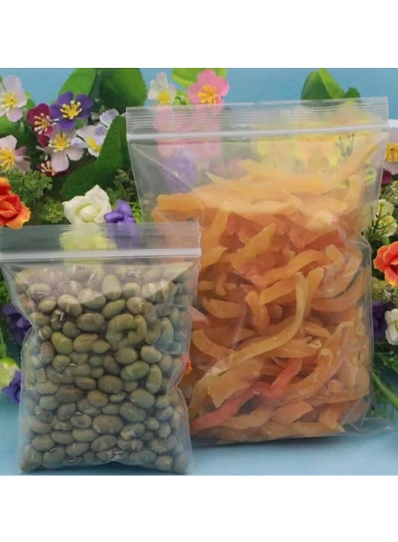 100 Resealable Clear Plastic Bags, Resealable Storage Bags, Food, Tools, Jewelry, Stationery and More Storage