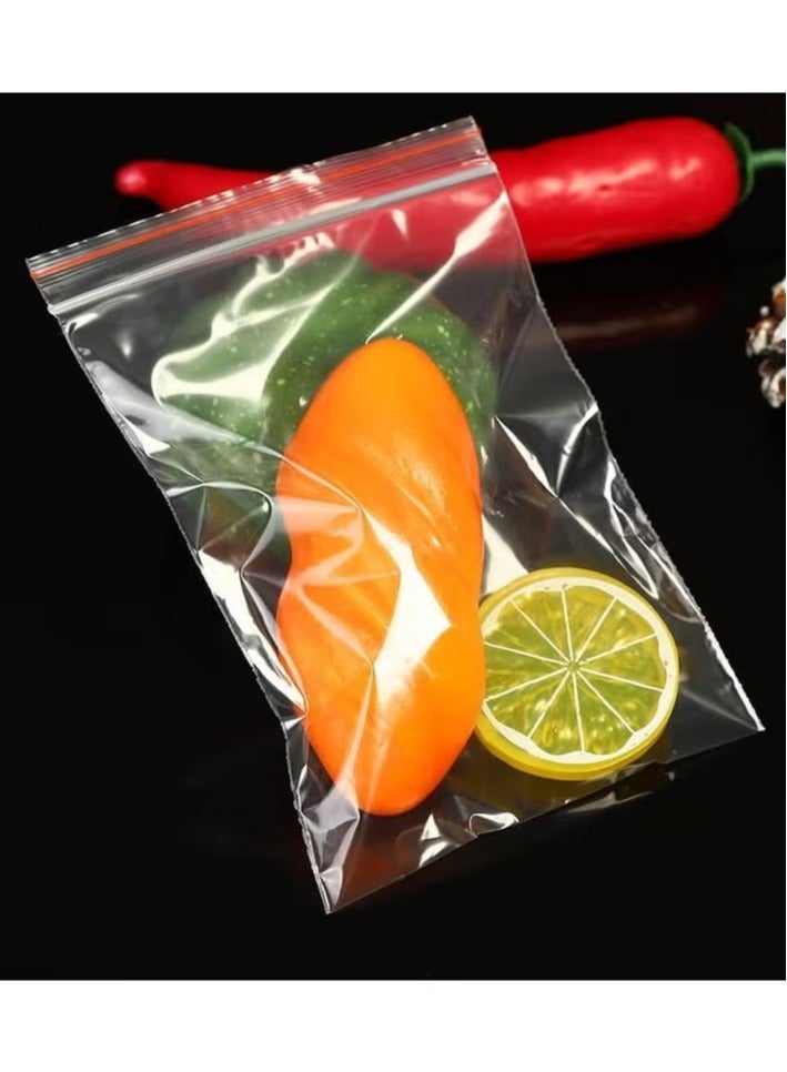 100 Resealable Clear Plastic Bags, Resealable Storage Bags, Food, Tools, Jewelry, Stationery and More Storage