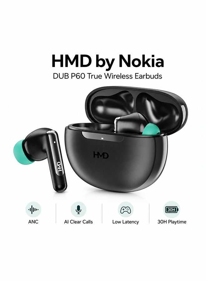 إتش إم دي إتش إم دي سماعة دب P60 مع إلغاء الضوضاء النشط و 30 ساعة تشغيل ومقاومة IPX4
