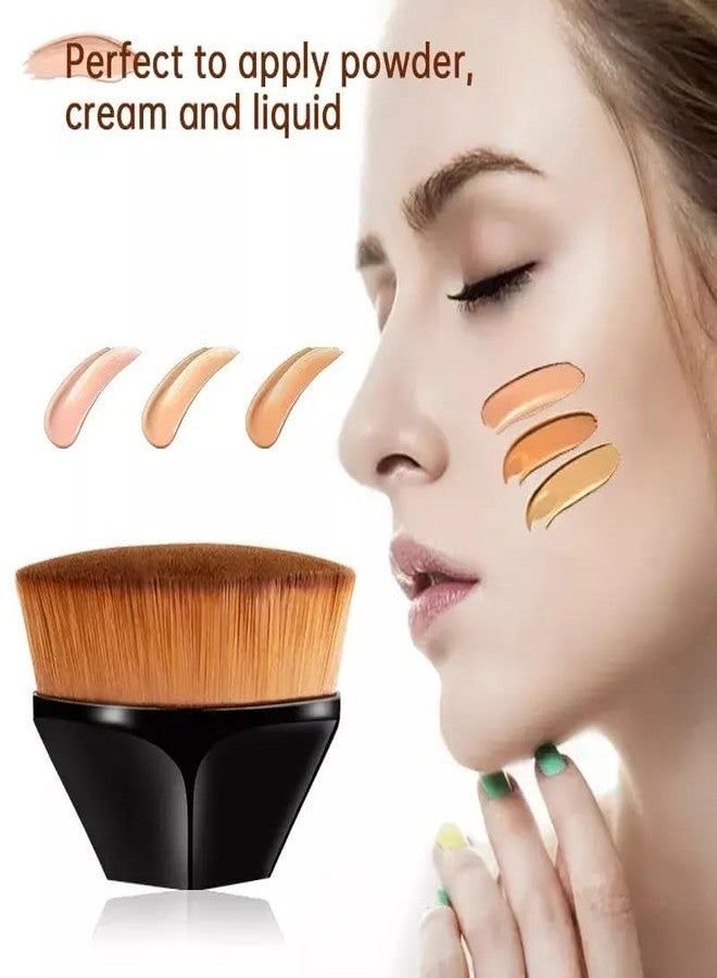 PURCHASE ZONE Professional Magic Foundation Brush - Flat Top Kabuki Brush for Flawless Blending of Liquid, Cream, and Powder - Perfect for Makeup Artists and Beginners [Multicolor] 1 PIC - Image 4