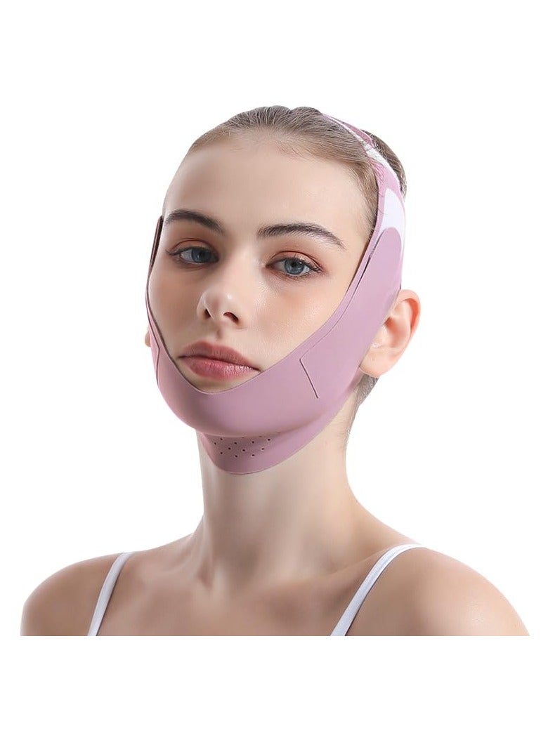 cyleto Reusable V-Line Mask, Chin Strap For Sleeping【Lifting Effect】【Skin Friendly】【Easy To Use】 Double Chin Reducer, Jawline Shaper For Women, Lilac - Image 1