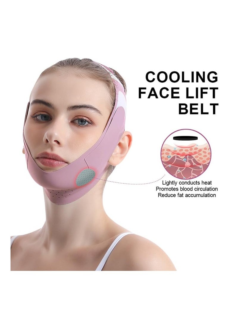 cyleto Reusable V-Line Mask, Chin Strap For Sleeping【Lifting Effect】【Skin Friendly】【Easy To Use】 Double Chin Reducer, Jawline Shaper For Women, Lilac - Image 2