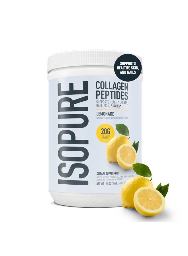 Isopure Collagen Peptides Powder, Promotes Health of Hair, Nails, Skin and Joints, with Vitamin C and Biotin, Lemonade, 20g Collagen Peptides Per Serving, 11oz, 14 - Image 2