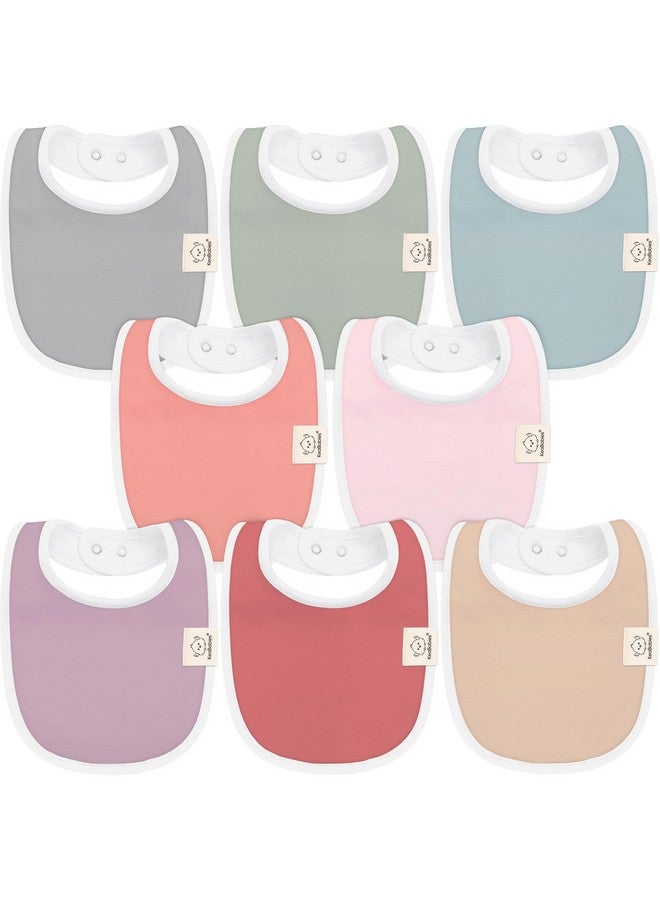 KeaBabies 8-Pack Organic Baby Bibs For Boys, Girls - Soft Cotton Drooling And Teething Baby Bibs, Baby Girl Bibs, Baby Boy Bibs, Baby Drool Bibs For Baby Girl, Boy, Newborn Infant Bibs (Muted Pastel)  - Image 1
