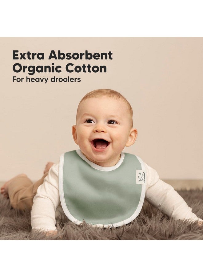 KeaBabies 8-Pack Organic Baby Bibs For Boys, Girls - Soft Cotton Drooling And Teething Baby Bibs, Baby Girl Bibs, Baby Boy Bibs, Baby Drool Bibs For Baby Girl, Boy, Newborn Infant Bibs (Muted Pastel)  - Image 5