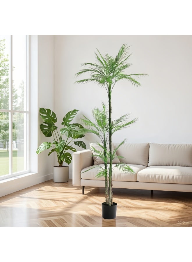 Sharpdo Artificial trees,Foxtail Palm ,180CM Faux Tree with Realistic Leaves Perfect for Home Decoration Wedding Outdoor Photography Prop Indoor Office Living Room Balcony Artificial Green Plant Tree - Image 5