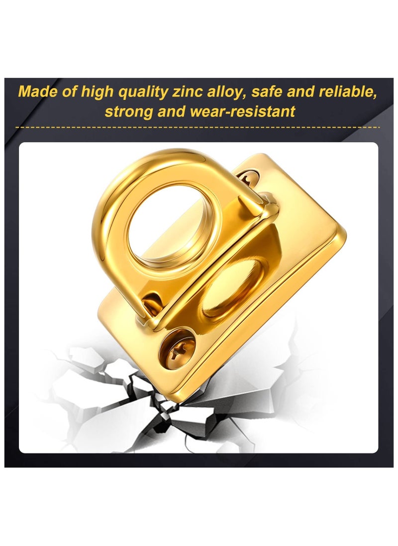 2 Pcs Gold Large Loop Wall Plate Metal Post, Queue Line Barrier Hanging Circle Hook, Rope Safety Barriers for Movie Theaters Grand Openings Auto Shows Hotels Velvet Stanchion VIP Rope Crowd Control  - Image 3