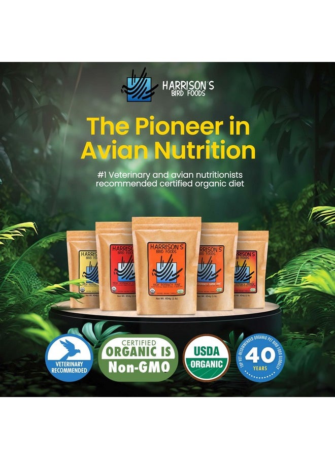 Harrison's Bird Foods Harrison's Bird Foods High Potency Fine Certified Organic Non GMO Formula Bird Food 1lb  - Image 2