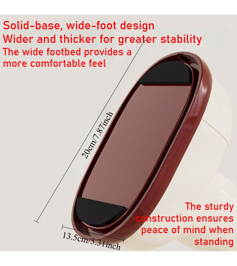 Dopamine Red Ergonomic Toilet Ladder Durable Plastic Space Saving Non Slip Feet Comfortable Angle Bathroom Aid - Image 3