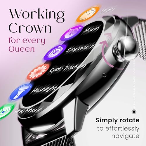 GOBOULT Alora Smart Watch 1.19'' AMOLED Display, BT Calling, Rotating Bezel, 150+Watchfaces, 800 Nits Brightness, AI Voice Assistant, SpO2 Monitoring, 120+ Sports Mode (Silver) - Image 5
