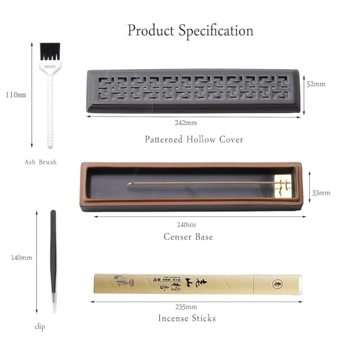 CEREMONY Incense Holder for Sticks，Ceramic Insence-Stick Holder Ash Catcher，Incense Holder Timkburner for Meditation Yoga Spa Room Decor - Image 5