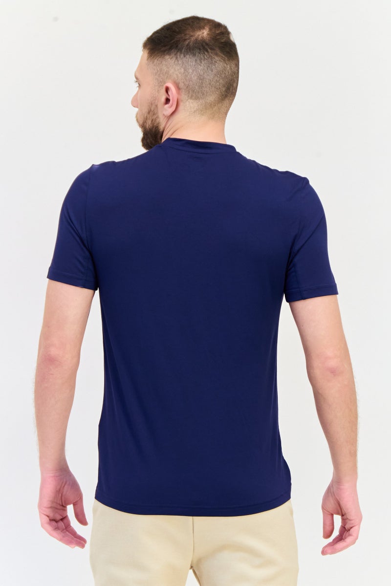 Reebok Men Sportswear Fit Short Sleeve Training T-Shirt, Navy - Image 3