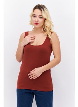 Women Scoop Neck Sleeveless Solid Tank Top, Brown - pzsku/Z96B22D52825D0C93E5CBZ/45/_/1724351226/f2995d74-709b-492a-b078-b0171852d3fa