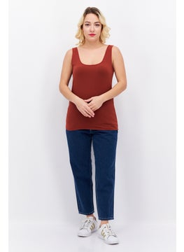 Women Scoop Neck Sleeveless Solid Tank Top, Brown - pzsku/Z96B22D52825D0C93E5CBZ/45/_/1734876861/8fb5be86-8113-4fc0-bbc9-a0acd708f0d9