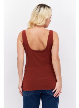 Women Scoop Neck Sleeveless Solid Tank Top, Brown - pzsku/Z96B22D52825D0C93E5CBZ/45/_/1734876863/8c1aa0f6-1d5e-4d5f-9c86-13a3e35477e6